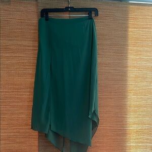 Wild Fable Green Asymmetrical Midi Skirt